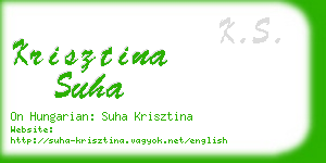 krisztina suha business card